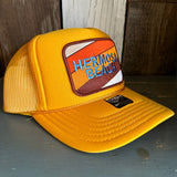 Hermosa Beach GOLF CARTS & YOGA PANTS High Crown Trucker Hat - Gold