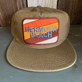 Hermosa Beach GOLF CARTS & YOGA PANTS 5 Panel Low Profile Style Dad Hat - Coyote Brown