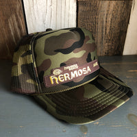 Hermosa Beach HERMOSA AVE Trucker Hat - Full Camouflage