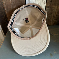 Hermosa Beach GOLF CARTS & YOGA PANTS :: "FLEX" 6 Panel Mid Profile Flat Visor Baseball Cap - Khaki
