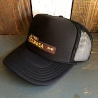 Hermosa Beach HERMOSA AVE High Crown Trucker Hat - Black (Curved Brim)