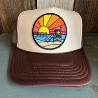 Hermosa Beach OBLIGATORY SUNSET Trucker Hat - Brown/Tan/Brown