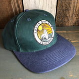 SOUTH BAY SURF (Multi Colored Patch) - 6 Panel Low Profile Baseball Cap with Adjustable Strap with Press Buckle - Dark Green/Navy