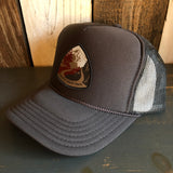 PACIFIC CREST TRAIL High Crown Trucker Hat - Charcoal (Curved Brim)