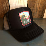 ZION NATIONAL PARK High Crown Trucker Hat - Black