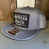 Hermosa Beach ROPER Trucker Hat - Charcoal Grey (Flat Brim)
