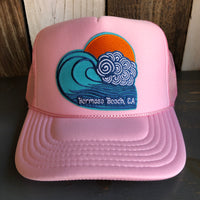 Hermosa Beach TUBULAR High Crown Trucker Hat - Pink
