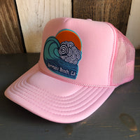 Hermosa Beach TUBULAR High Crown Trucker Hat - Pink