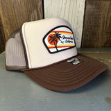 Hermosa Beach RETRO SUNSET Trucker Hat - Brown/Tan/Brown