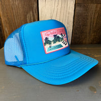 PALM SPRINGS, CALIFORNIA Trucker Hat - Neon Blue
