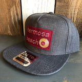 Hermosa Beach WELCOME SIGN 5-Panel Mid Profile Snapback Hat - Heather Black