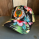 SO FAR...SO BUENO Hawaiian Pattern 6 Panel Low Profile Baseball Cap - A ‘o ia (Curved Brim)