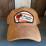 Hermosa Beach RETRO SUNSET 6 Panel Low Profile Corduroy Cap - Tan