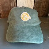 Hermosa Beach CLASSIC LOGO MINI 6 Panel "OTTO FLEX" 6 Panel Low Profile Dad Hat - Dark Green