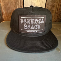 Hermosa Beach ROPER 5 Panel Low Profile Style Dad Hat - Black