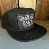 Hermosa Beach ROPER 5 Panel Low Profile Style Dad Hat - Black