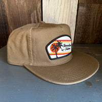 Hermosa Beach RETRO SUNSET 5 Panel Low Profile Style Dad Hat - Coyote Brown