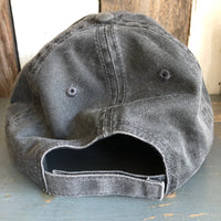 Hermosa Beach MINI CLASSIC LOGO - 6 Panel Low Profile Style Dad Hat with Velcro Closure - Charcoal Grey