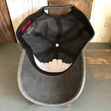 Hermosa Beach MINI CLASSIC LOGO - 6 Panel Low Profile Style Dad Hat with Velcro Closure - Charcoal Grey