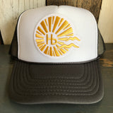 Hermosa Beach CLASSIC LOGO Trucker Hat - Charcoal Grey/White/Charcoal Grey