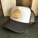 Hermosa Beach CLASSIC LOGO Trucker Hat - Charcoal Grey/White/Charcoal Grey