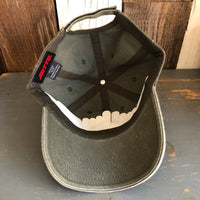 Hermosa Beach MINI CLASSIC LOGO - 6 Panel Low Profile Style Dad Hat with Velcro Closure - Olive Green