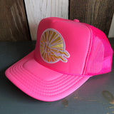 Hermosa Beach CLASSIC LOGO Trucker Hat - Neon Pink