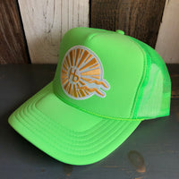 Hermosa Beach CLASSIC LOGO Trucker Hat - Neon Green