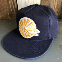 Hermosa Beach CLASSIC LOGO - 5 Panel Low Profile Style Dad Hat - Navy
