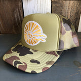 Hermosa Beach CLASSIC LOGO Trucker Hat - CAMOUFLAGE Green/Light Loden/Green