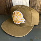 Hermosa Beach CLASSIC LOGO 5 Panel Low Profile Style Dad Hat - Coyote Brown