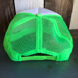 Hermosa Beach CLASSIC LOGO Trucker Hat - Neon Green/White/Neon Green
