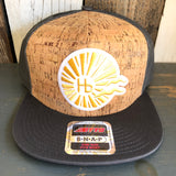 Hermosa Beach CLASSIC LOGO Premium Cork Trucker Hat - (Grey/Cork)