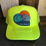 Hermosa Beach TUBULAR Trucker Hat - Neon Yellow