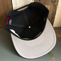 Hermosa Beach CLASSIC LOGO "OTTO SNAP" 5 Panel Mid Profile Snapback Hat - Black