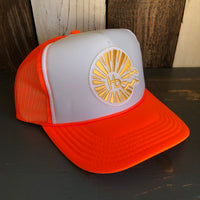 Hermosa Beach CLASSIC LOGO Trucker Hat - Neon Orange/White