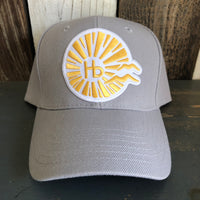 Hermosa Beach CLASSIC LOGO 6 Panel Mid Profile Baseball Cap - Grey