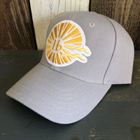 Hermosa Beach CLASSIC LOGO 6 Panel Mid Profile Baseball Cap - Grey