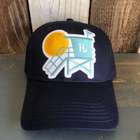 Hermosa Beach LIFEGUARD TOWER 6 Panel Low Profile Dad Hat - Navy