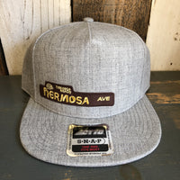 Hermosa Beach HERMOSA AVE Premium 5-Panel Mid Profile Snapback Hat - Grey
