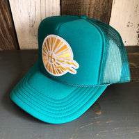 Hermosa Beach CLASSIC LOGO Trucker Hat - Jade Green