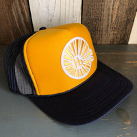 Hermosa Beach CLASSIC LOGO Trucker Hat - Navy/Gold/Navy