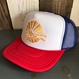 Hermosa Beach CLASSIC LOGO Trucker Hat - Red/White/Royal Blue