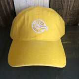 Hermosa Beach CLASSIC MINI LOGO 6 Panel Low Profile Style Dad Hat - Goldenlite Yellow