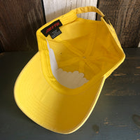 Hermosa Beach CLASSIC MINI LOGO 6 Panel Low Profile Style Dad Hat - Goldenlite Yellow