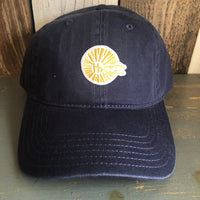 Hermosa Beach CLASSIC MINI LOGO 6 Panel Low Profile Style Dad Hat - Navy