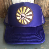 Hermosa Beach SUNBEAMS High Crown Trucker Hat - Purple