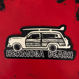 Hermosa Beach Sticker - WOODIE (2 sizes :: regular or large sticker)