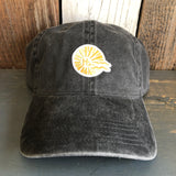 Hermosa Beach CLASSIC MINI LOGO 6 Panel Low Profile Style Dad Hat - Vintage Black