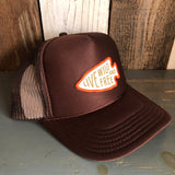 LIVE WILD AND FREE High Crown Trucker Hat - Brown